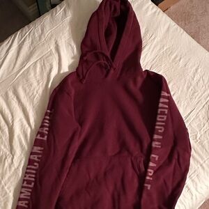American Eagle Deep Red Super Soft Hoodie